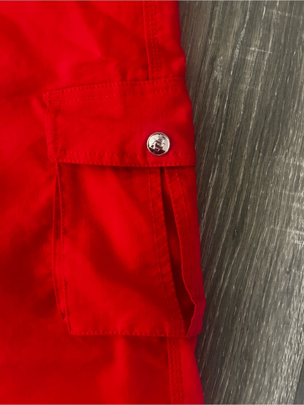 Mofiz Red Cropped Drawstring Cargo Pants - Picture 3 of 6
